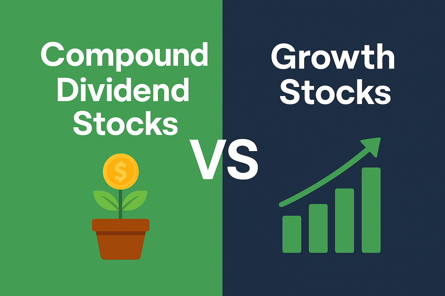 How Compounding in High-Growth Dividend Stocks Compares to Traditional Growth Stocks